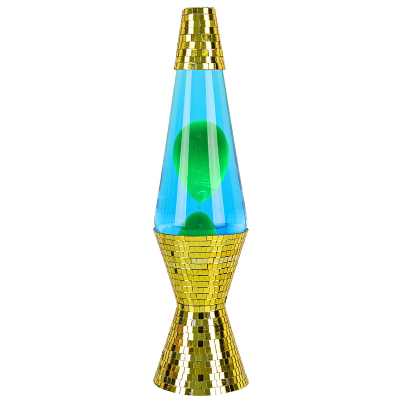 15 Inch Lava Lamp na may Gold Glass Patch