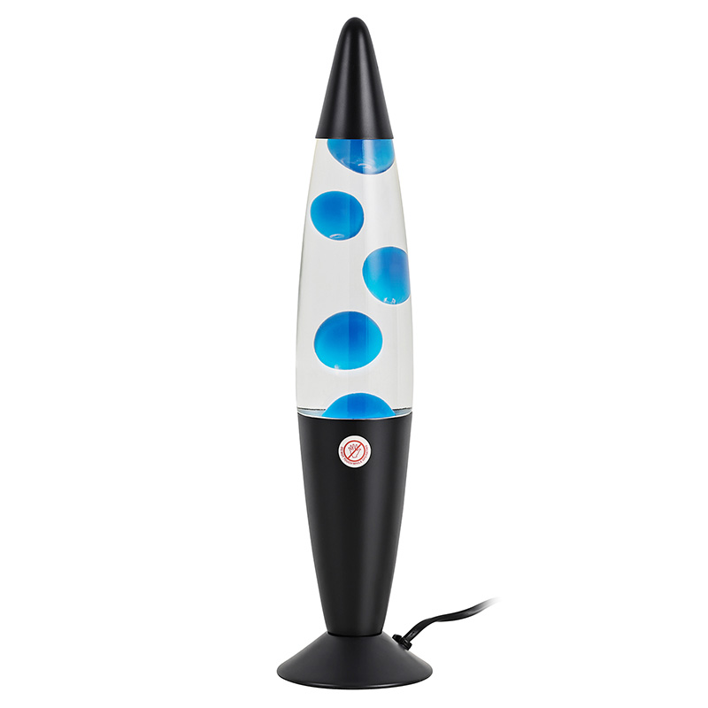 16 Inch Black shade blue lava lamp