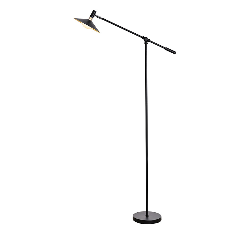 Adjustable Black LED Floor Lamp na may 3 Light Mode