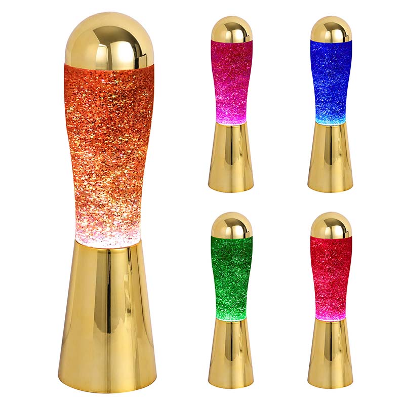 Nagbabagong Kulay ng Liquid Glitter Night Light na May Trophy Shaped