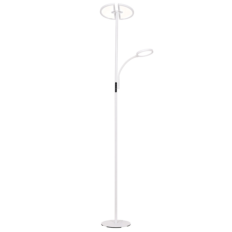 Kontemporaryong dual-moon LED floor lamp