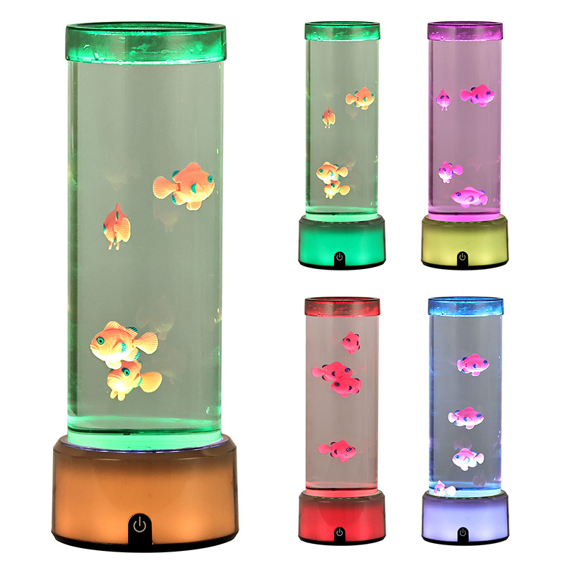 Jellyfish Fish Lamp na May RGB Base