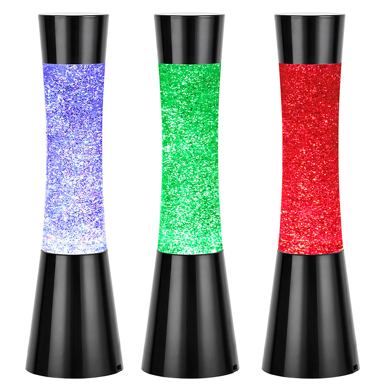 Led glitter lava lamp na may 3AAA na baterya