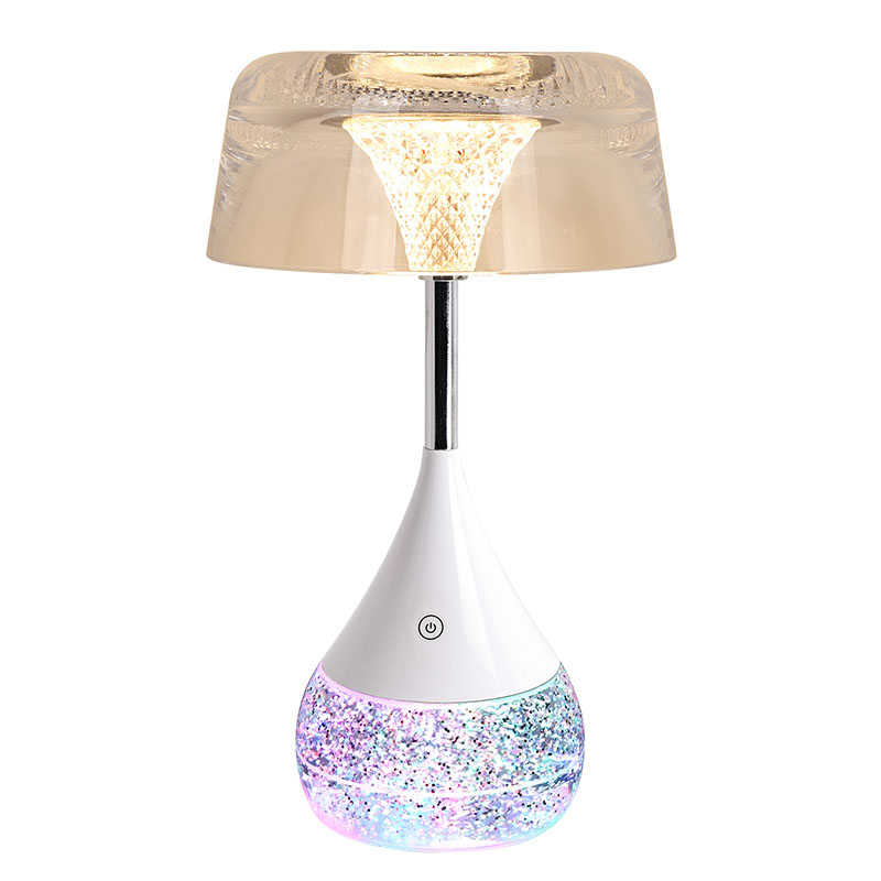 Luxury Cone arte Desk Lamp na May Malinaw na Salamin