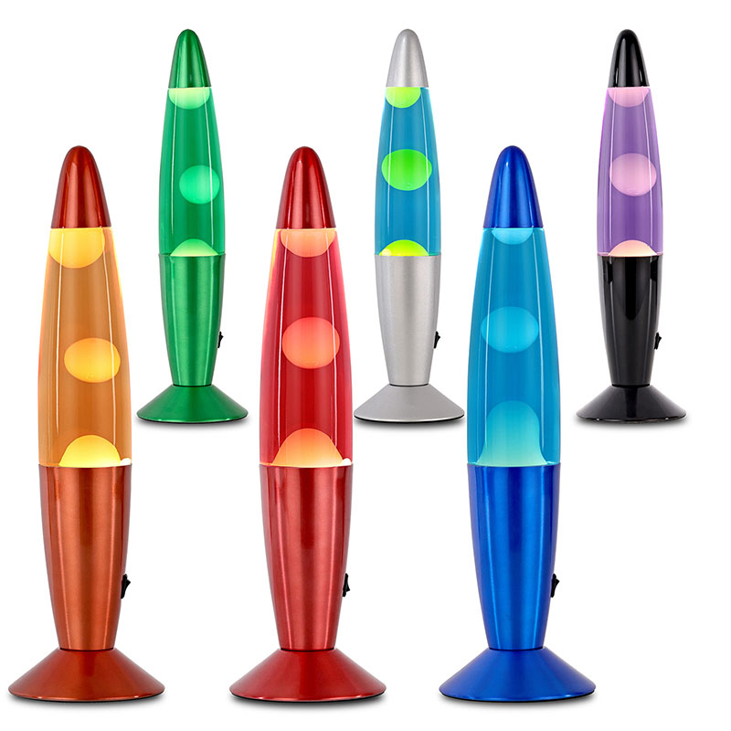Metallic Glaze 13 pulgadang Led Litter Lava Lamp