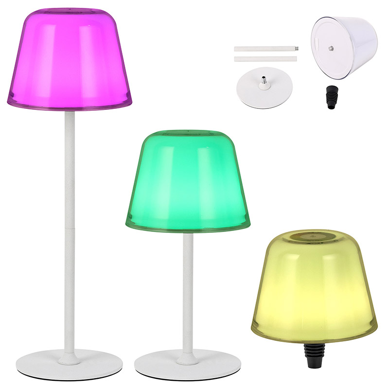 Modernong cordless lamp na may RGB color change lamp