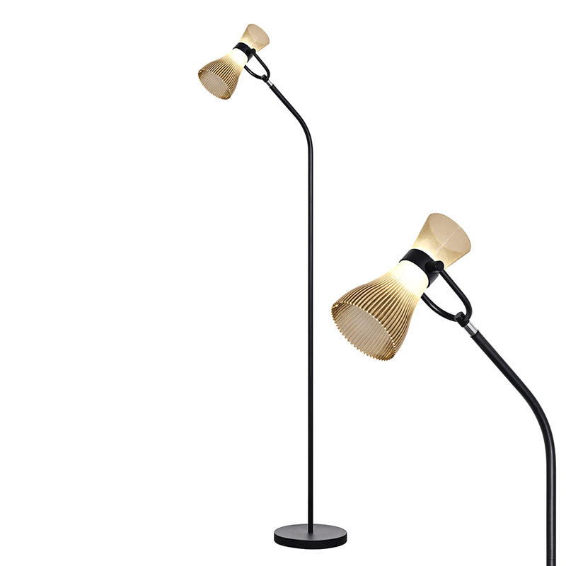 Modernong led floor lamp na may glass shade