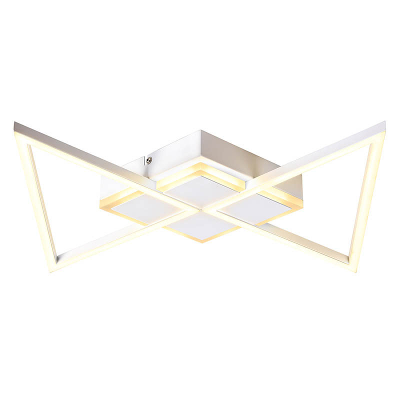 Modernong Metal Diagonal Triangle Warm Light Indoor Chandelier