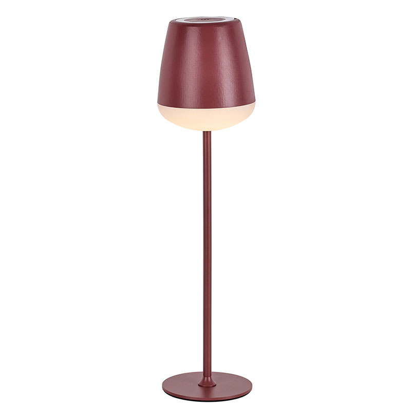 Red wine highfoot glass shade na humantong sa desk lamp