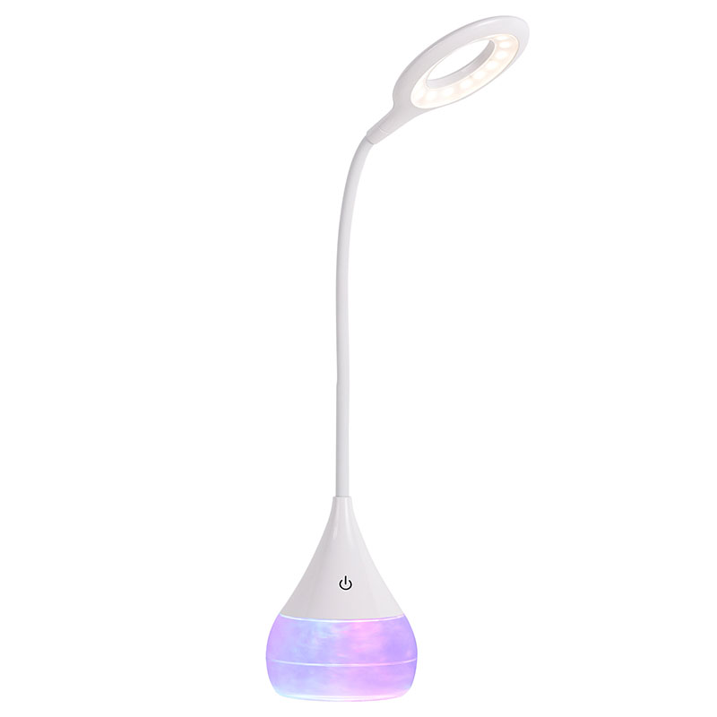 RGB Cloudy Liquid Base LED Desk Lamp na may Adjustable Shade