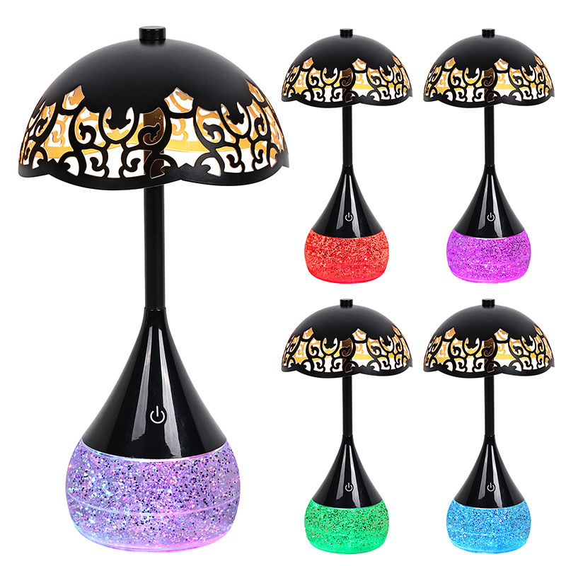 RGB Kulay Base LED Desk Lamp na may hugis ng payong