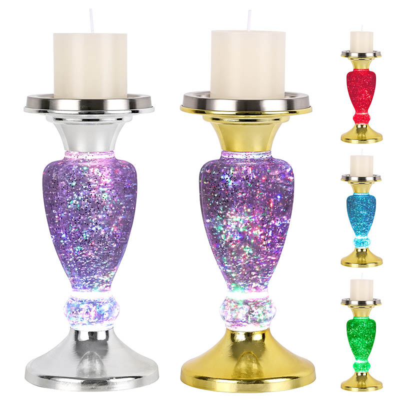 RGB cup table lamp na may Candle base