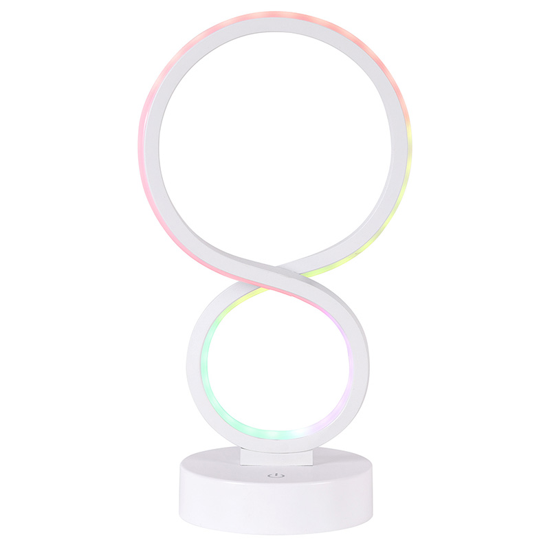 RGB light led desk lamp na may 8 shade