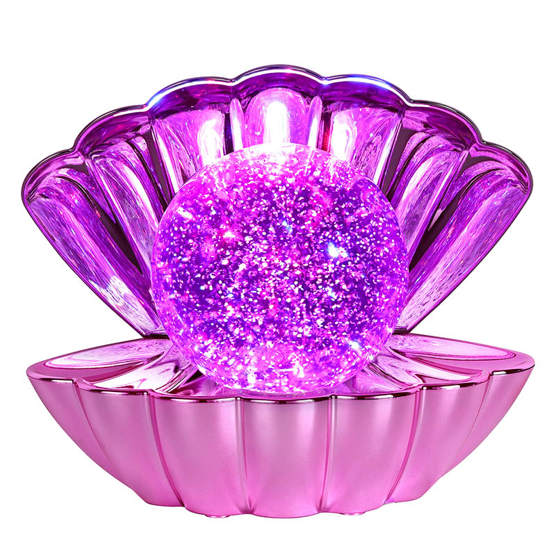 RGB Shell Lamp na may Glitter Liquid