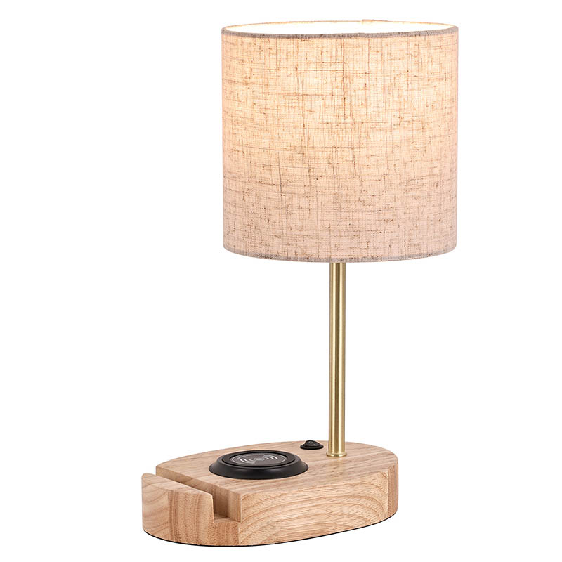 Ang Traditional Natural Style LED Table Lamp na May Oval na Base